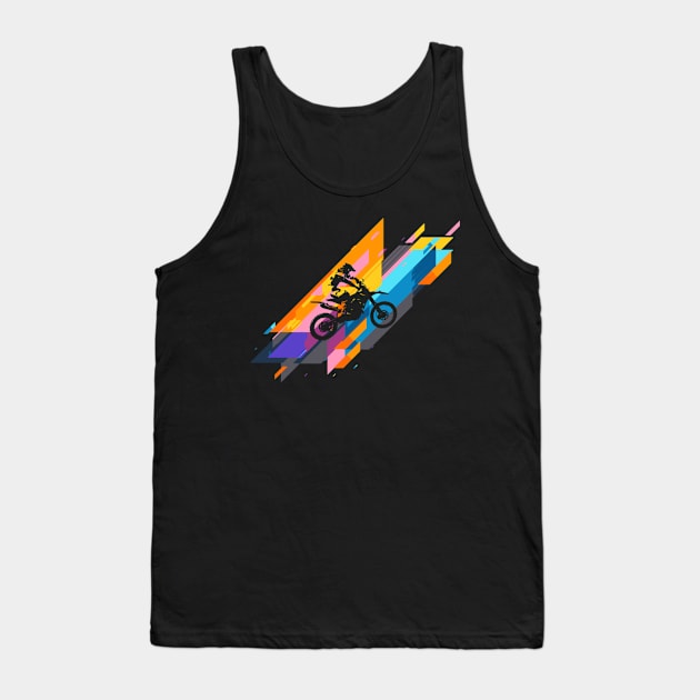 Motorcross Dirt Bike Rider Biker Motorist Motorcycle Tank Top by SperkerFulis